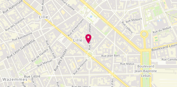 Plan de BARTOLI Juliette, 36 Bis Rue Nicolas Leblanc, 59000 Lille