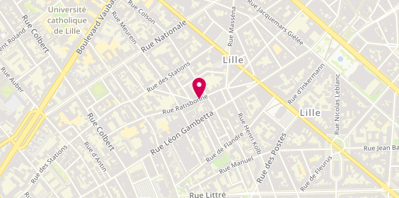 Plan de MASURE Virginie, 82 Bis Rue Ratisbonne, 59000 Lille