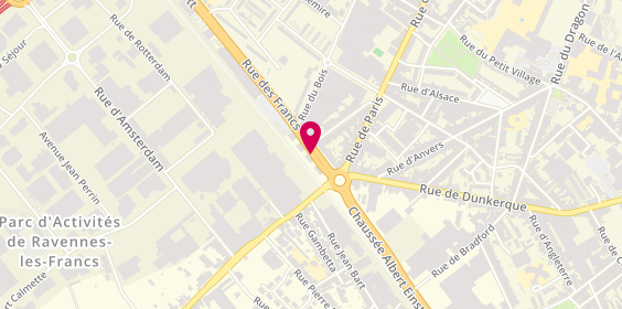 Plan de HONOREZ Théo, 5 Rue des Francs, 59200 Tourcoing