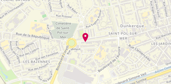 Plan de MONEUSE Jacques, 467 Rue de la Republique, 59430 Saint-Pol-Sur-Mer